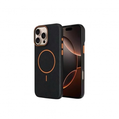 Ốp lưng da PU Likgus Beauty Magnetic cho iPhone 15 Pro Max (Màu Nâu, Xanh, Xám, Đen Cam, Đen Xanh)