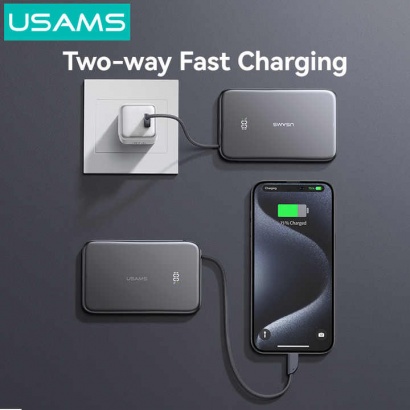 Pin sạc dự phòng USAMS 20W Ultra-thin Magnetic Digital