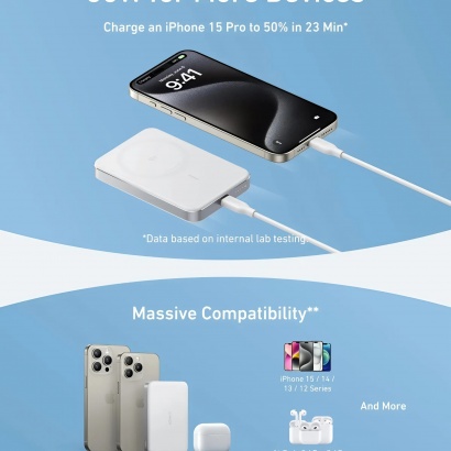 Pin Dự Phòng Từ Tính Anker MagGo Slim 10000 - A1664