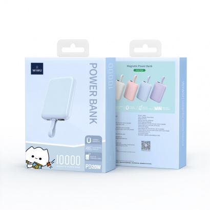 Pin dự phòng Wiwu Power Bank 10000mAh (Color Purple, White, Blue, Pink)