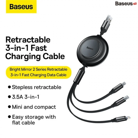 Cáp Sạc Dây Rút Gọn Baseus