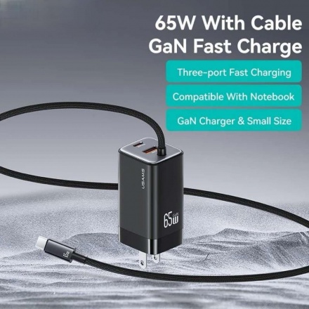 Củ Sạc Nhanh 2C+1A GaN 65W - USAMS