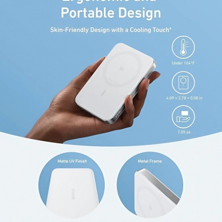 Pin Dự Phòng Từ Tính 10000 mAh Anker MagGo Slim 