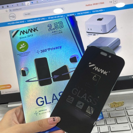 Cường lực chống nhìn trộm iPhone 16 Pro ANANK
