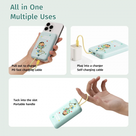 Pin Dự Phòng Magsafe 10000mAh 20W  ROCK Crayon Shinchan 