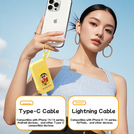 Pin Dự Phòng 10000mAh 22.5W ROCK Crayon Shinchan  
