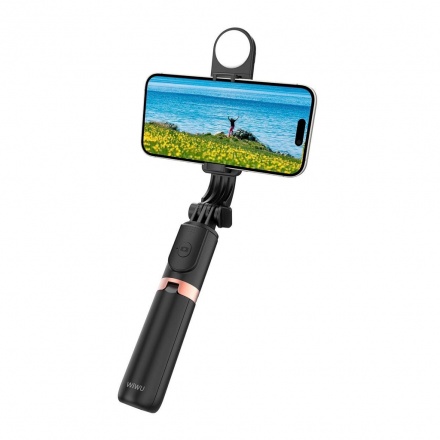 Gậy selfie Mini có đèn chiếu sáng Wiwu 