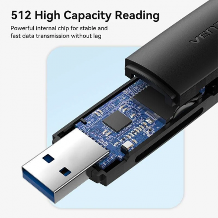 USB 2in1 3.0 A+C Card Reader(SD+TF) Vention 