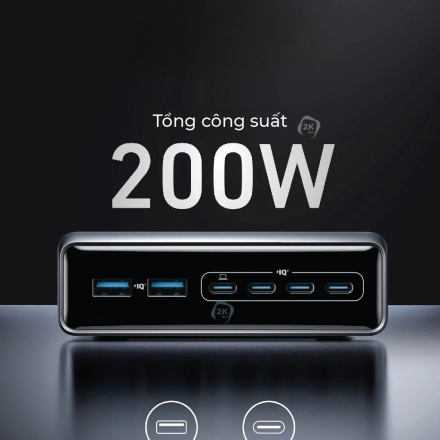 Trạm Sạc 200W GaN Anker Prime - A2683141